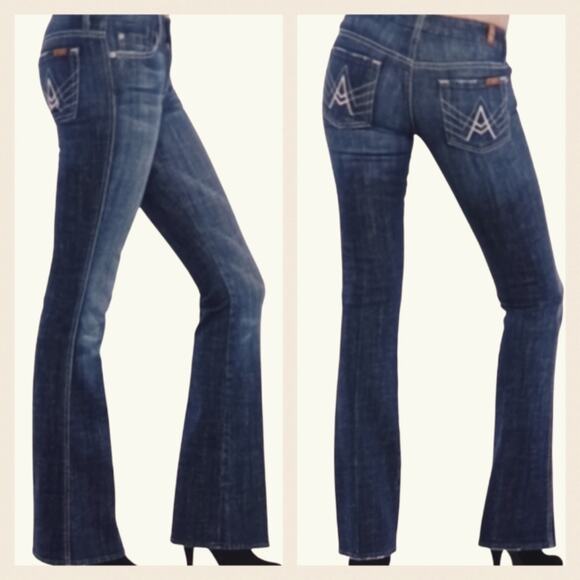7 for All Mankind "A" Pocket Flare/Boot EUC $189 Size 30    J1536 - Picture 1 of 8